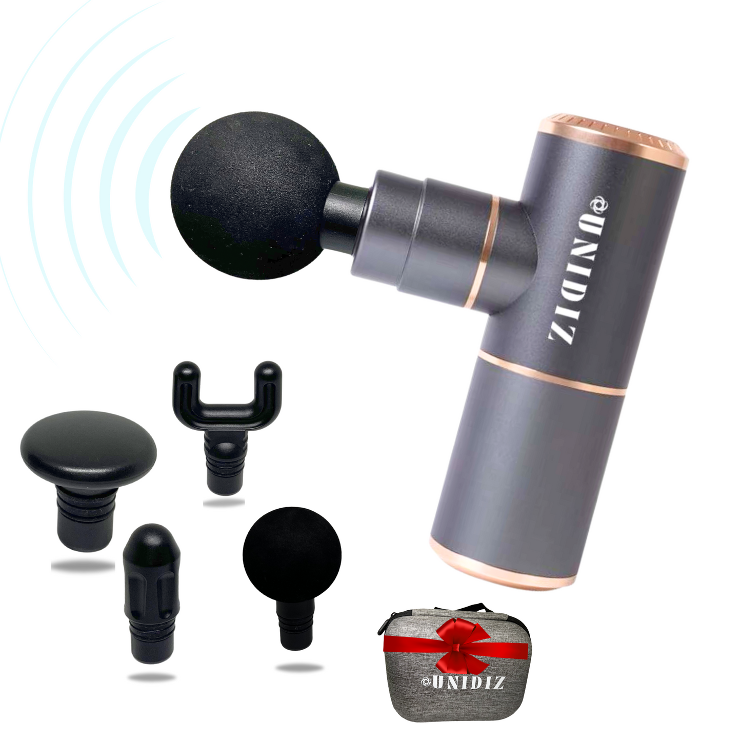 UNIDIZ Massage Gun Mini - Compact & Powerful Handheld Massager for Deep Muscle Relief, Percussion Massagers, USB Charging, On a Go