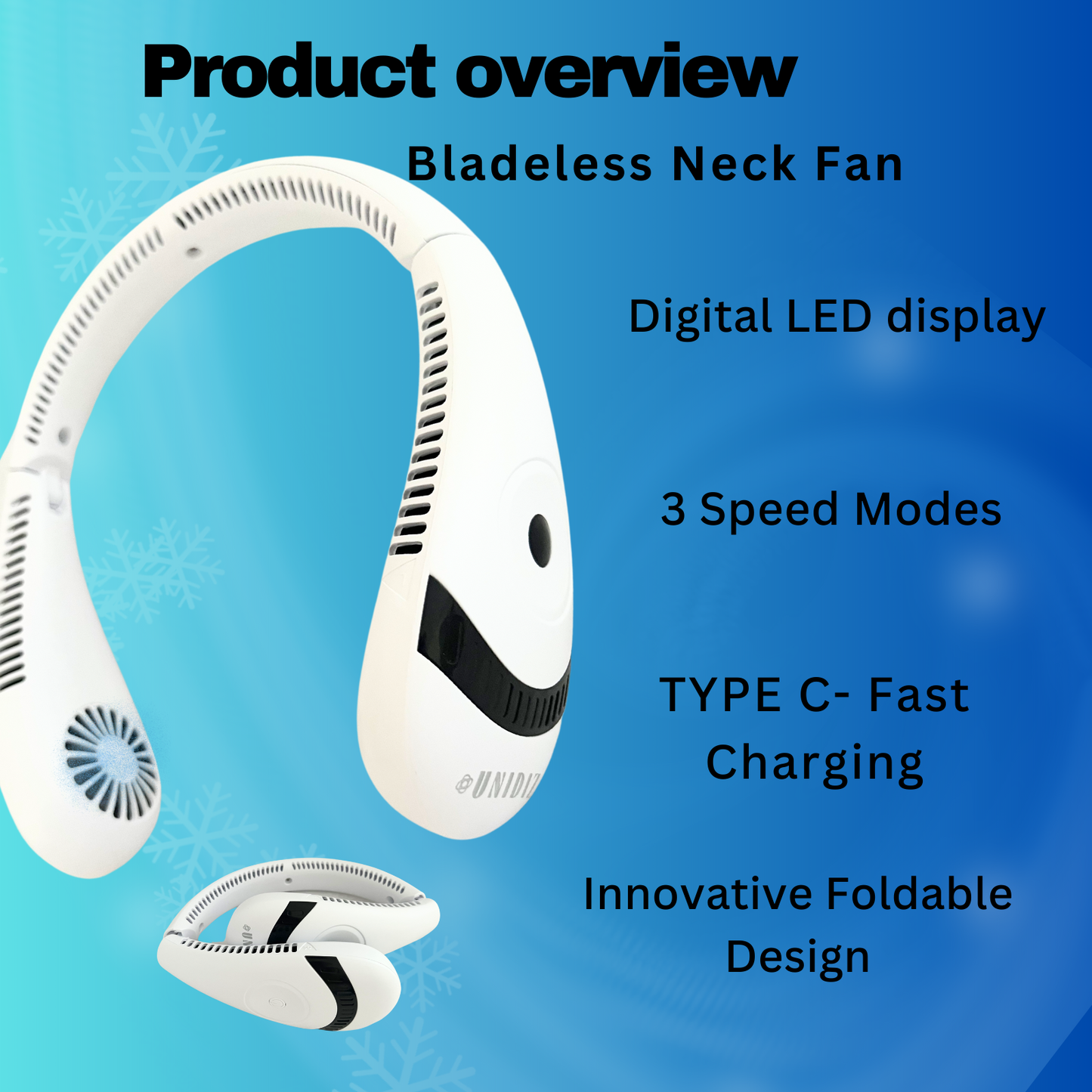 Bladeless Neck Fan Portable, Hands Free and Cooler