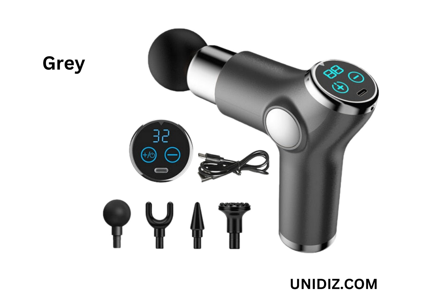 UNIDIZ Pro Mini LCD Electric Massage Gun with 32 Levels